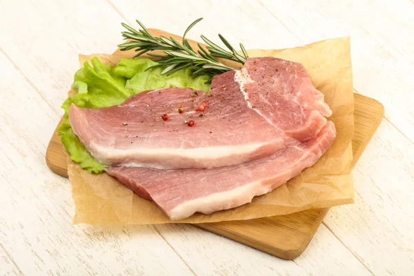 Raw pork steak — Stock Photo, Image