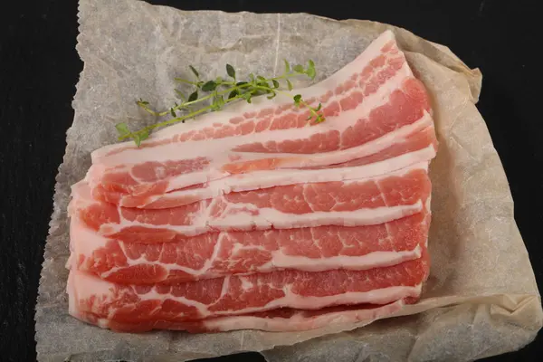 Pancetta tagliata a fette — Foto Stock