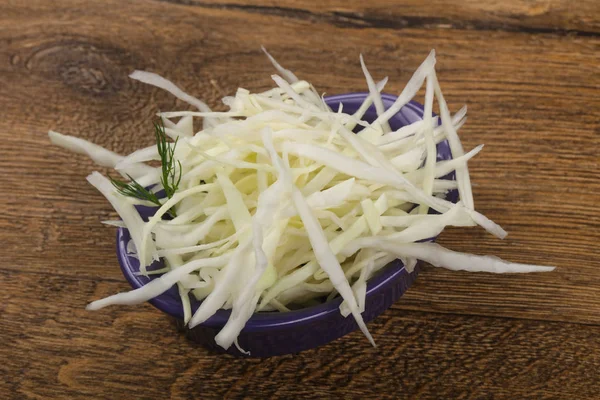 Shredded cabbage  in the bowl — Stock Photo, Image