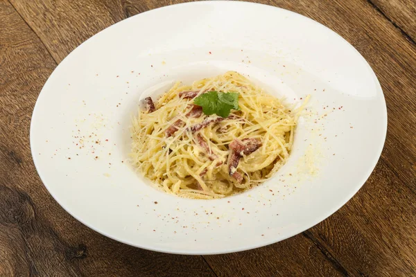 Deliciosa Pasta carbonara — Foto de Stock