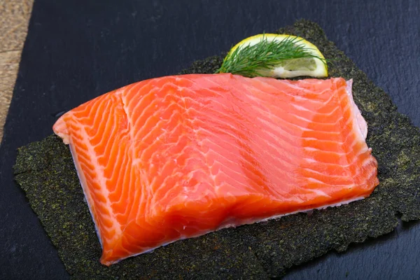 Delizioso filetto di salmone — Foto Stock