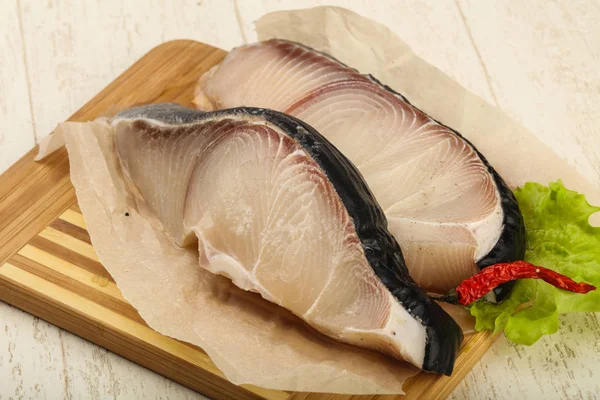 Raw shark steak — Stock Photo, Image