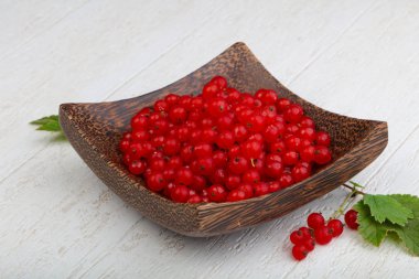 Kabın içinde kırmızı kuş üzümü