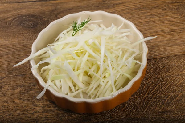 Shredded cabbage  in the bowl — Stock Photo, Image