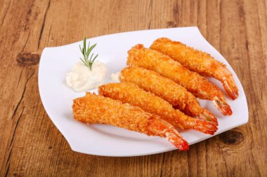 Sıcak çıtır karides tempura