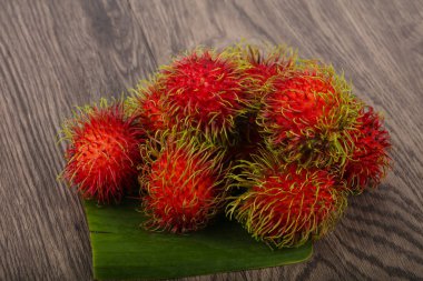 Taze olgun Rambutan yığın