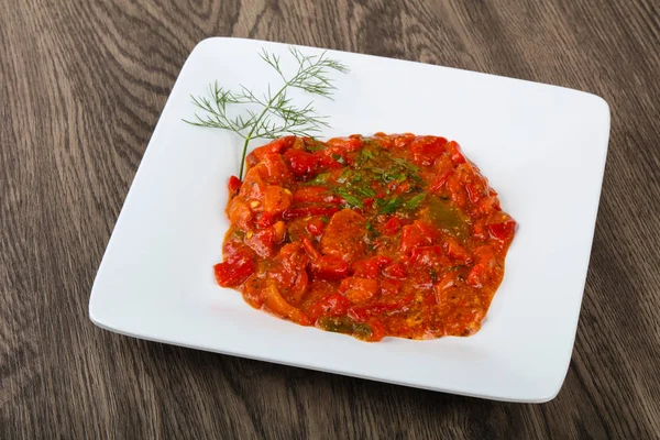 Roston sült piros kaliforniai paprika — Stock Fotó