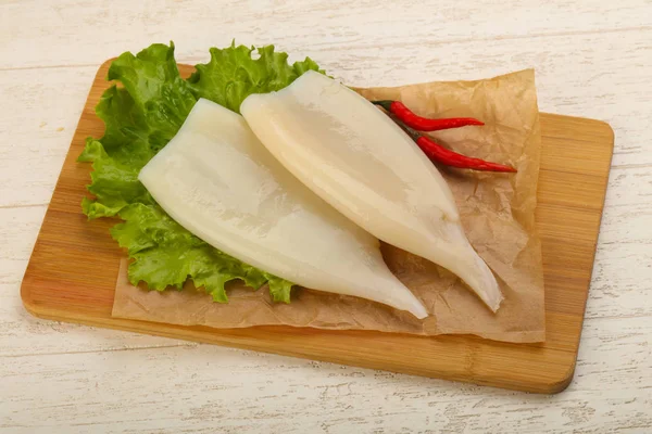 Ham mürekkep balığı fileto