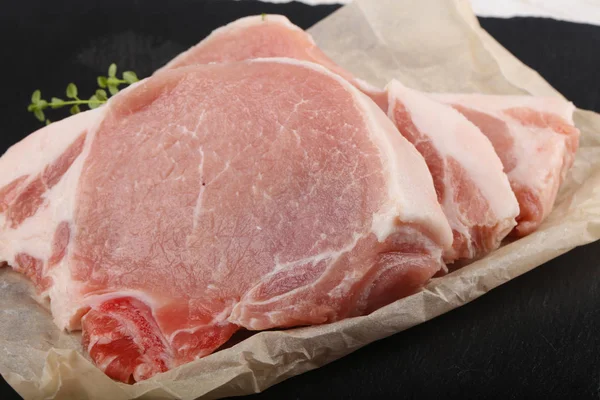 Raw pork steak — Stock Photo, Image