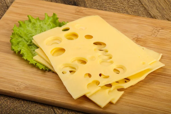 Sliced tasty cheese — Stock Photo, Image