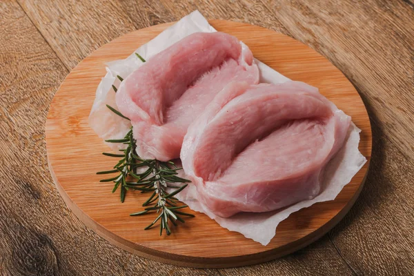 Raw turkey breast steak — Stock Photo, Image