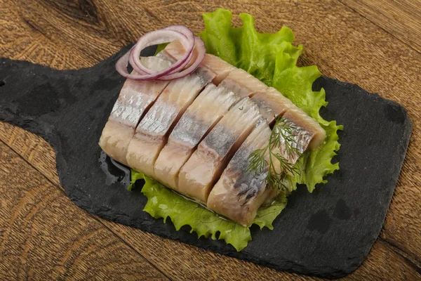 Sliced Herring fillet — Stock Image Sliced Herring fillet Royalty Free Stock Images