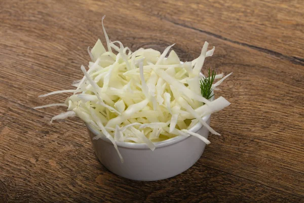 Shredded cabbage  in the bowl — Stock Photo, Image