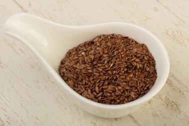 Kabın içinde keten tohumu