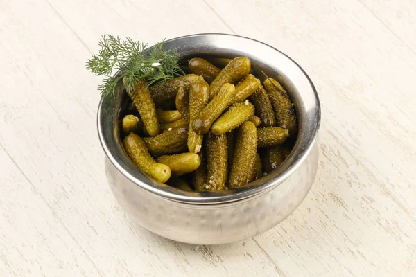 Pickled cucumbers in the bowl — Stock Image Pickled cucumbers in the bowl Stock Photo