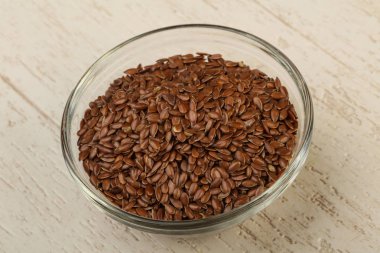 Kabın içinde keten tohumu