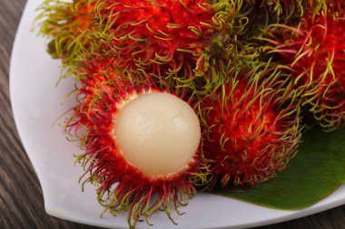 Taze Rambutan yığın