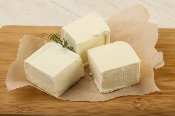 Trozos de queso Feta — Foto de Stock