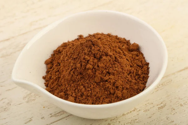 Cacao en polvo en el tazón — Foto de Stock