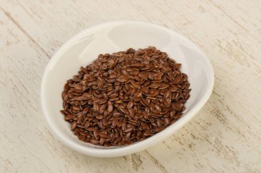 Kabın içinde keten tohumu