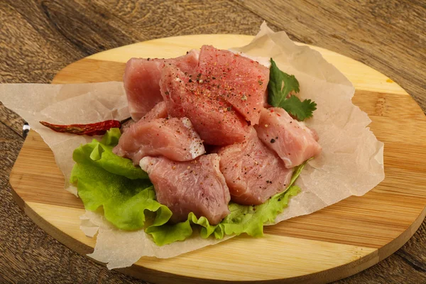 Raw pork pieces — Stock Photo, Image