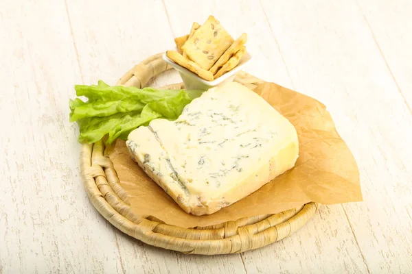Gorgonzola peyniri dilim — Stok fotoğraf