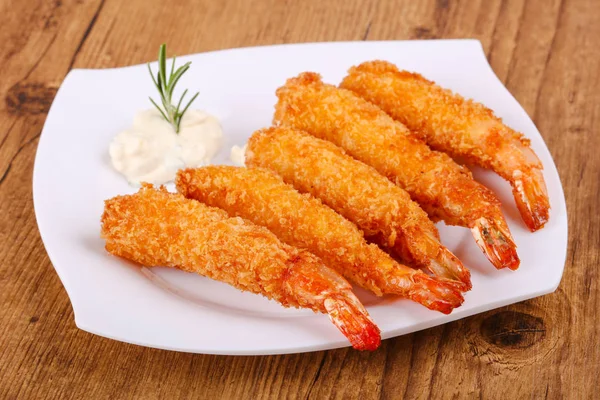 Heta crispy räkor tempura — Stockfoto