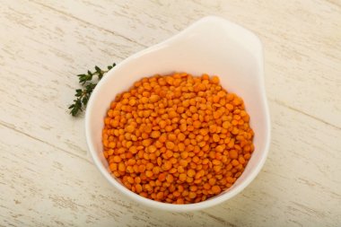 Orange lentil in the bowl clipart