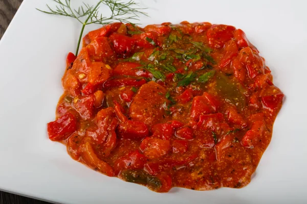 Gegrillte rote Paprika — Stockfoto