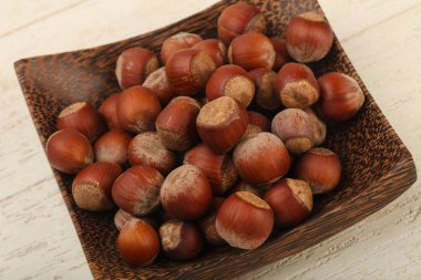 Olgun fındık yığın