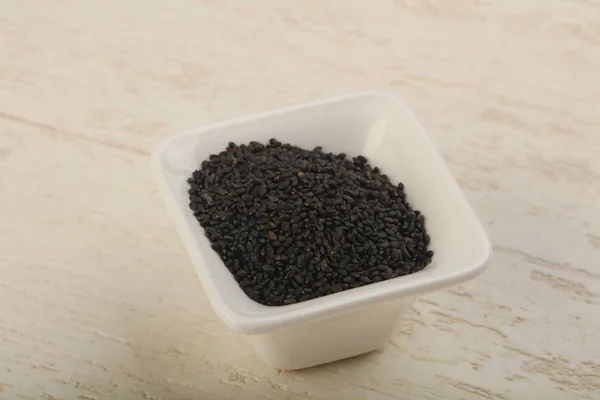 Černá sezamová semena — Stock fotografie