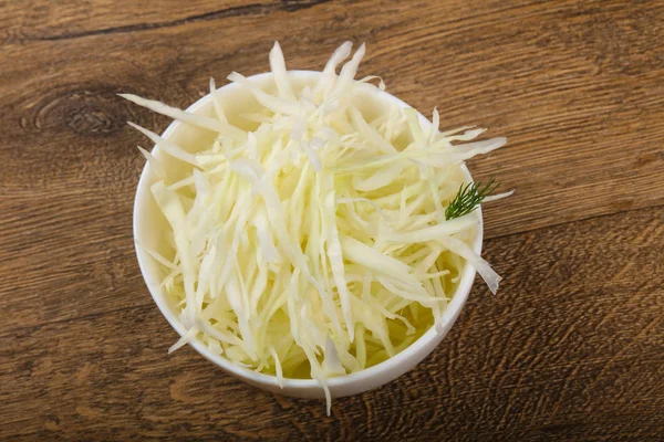 Shredded cabbage in the bowl — Stock Photo, Image