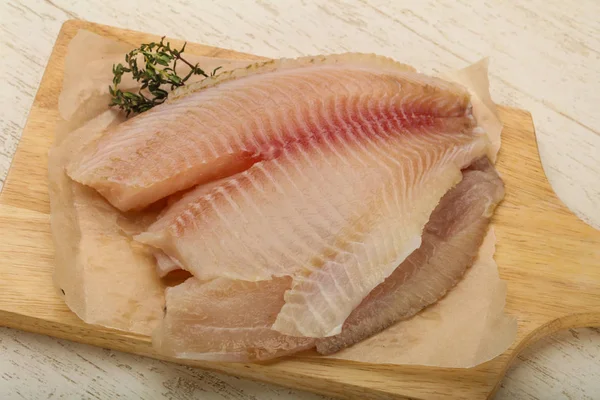 Fillet tilapia mentah — Stok Foto