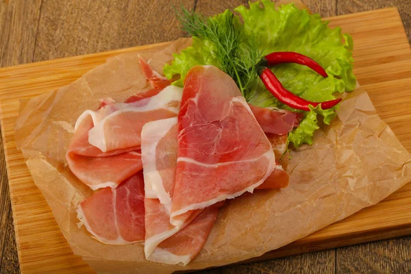 Délicieux jambon serrano — Photo