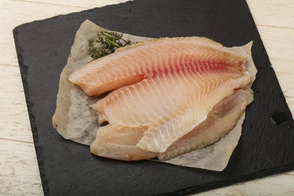 Fillet tilapia mentah — Stok Foto