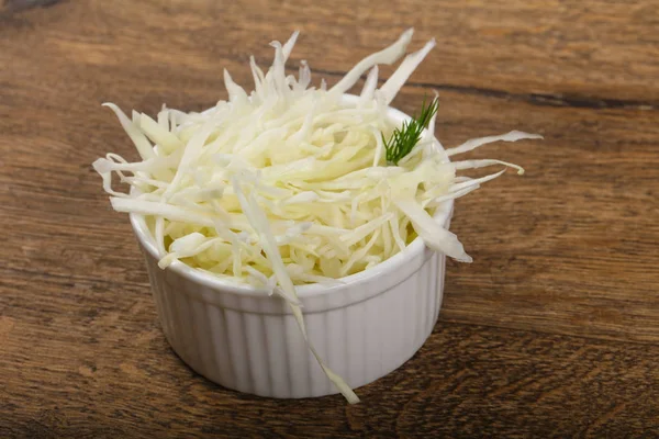 Shredded cabbage in the bowl — Stock Photo, Image