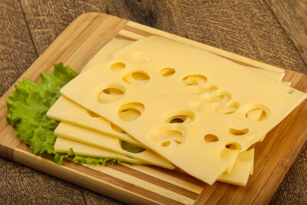 Tasty Sliced cheese — Stock Photo, Image