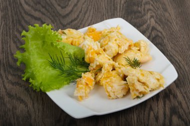 Scrambled eggs for breakfast