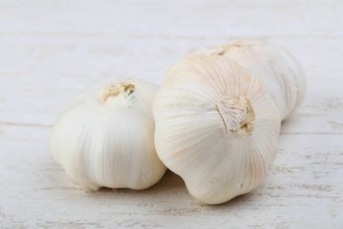 Olgun sarımsak yığın