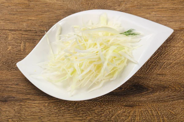 Shredded cabbage in the bowl — Stock Photo, Image