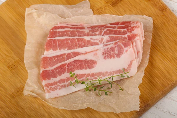 Pancetta tagliata a fette — Foto Stock