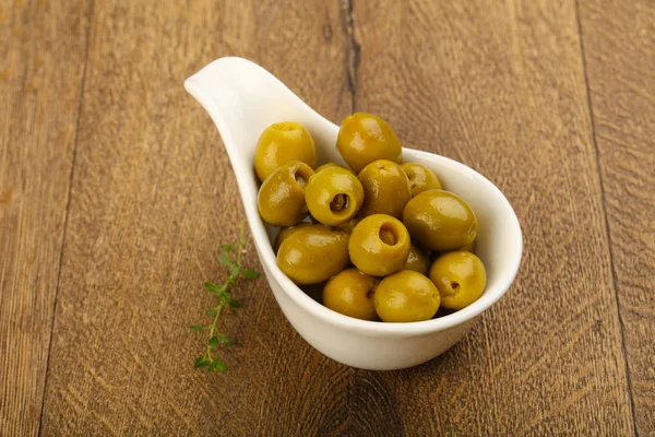 Stuffed olives in the bowl