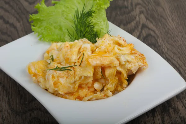 Scrambled eggs for breakfast — Stok fotoğraf