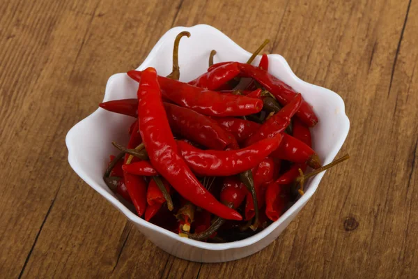 Ingemaakte chilipepers — Stockfoto