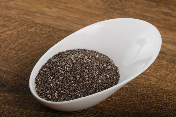 Chia seeds in the bowl — Stock Photo, Image