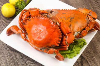 Lezzetli haşlanmış Yengeç