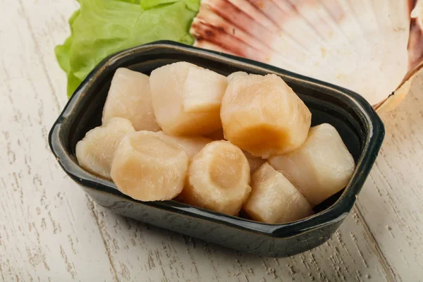 Raw scallops heap — Stock Photo, Image