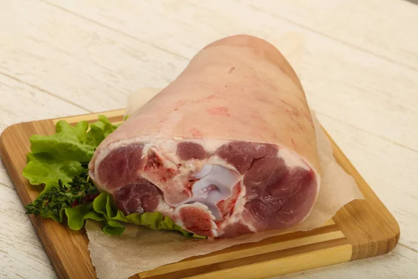 Genunchi Porc Gras Brut Gata Pentru Gătit — Fotografie, imagine de stoc
