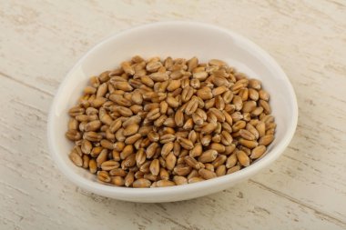 Kabın içinde buğday taneleri 