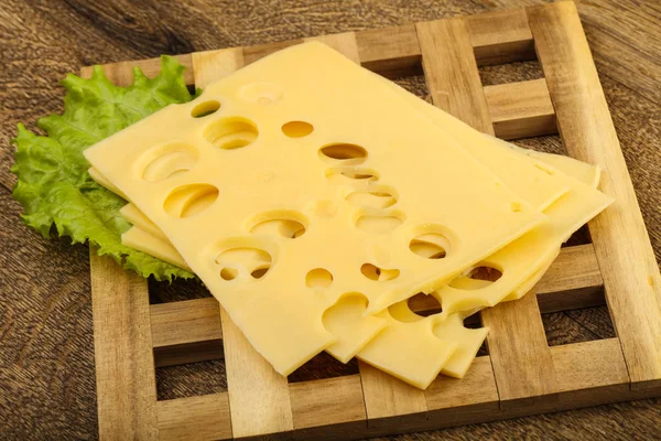 Sliced tasty cheese — Stock Photo, Image